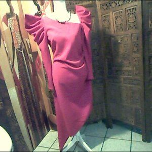 NY & Co Hot Pink  Asymmetrical Hem Dress Med  NWT